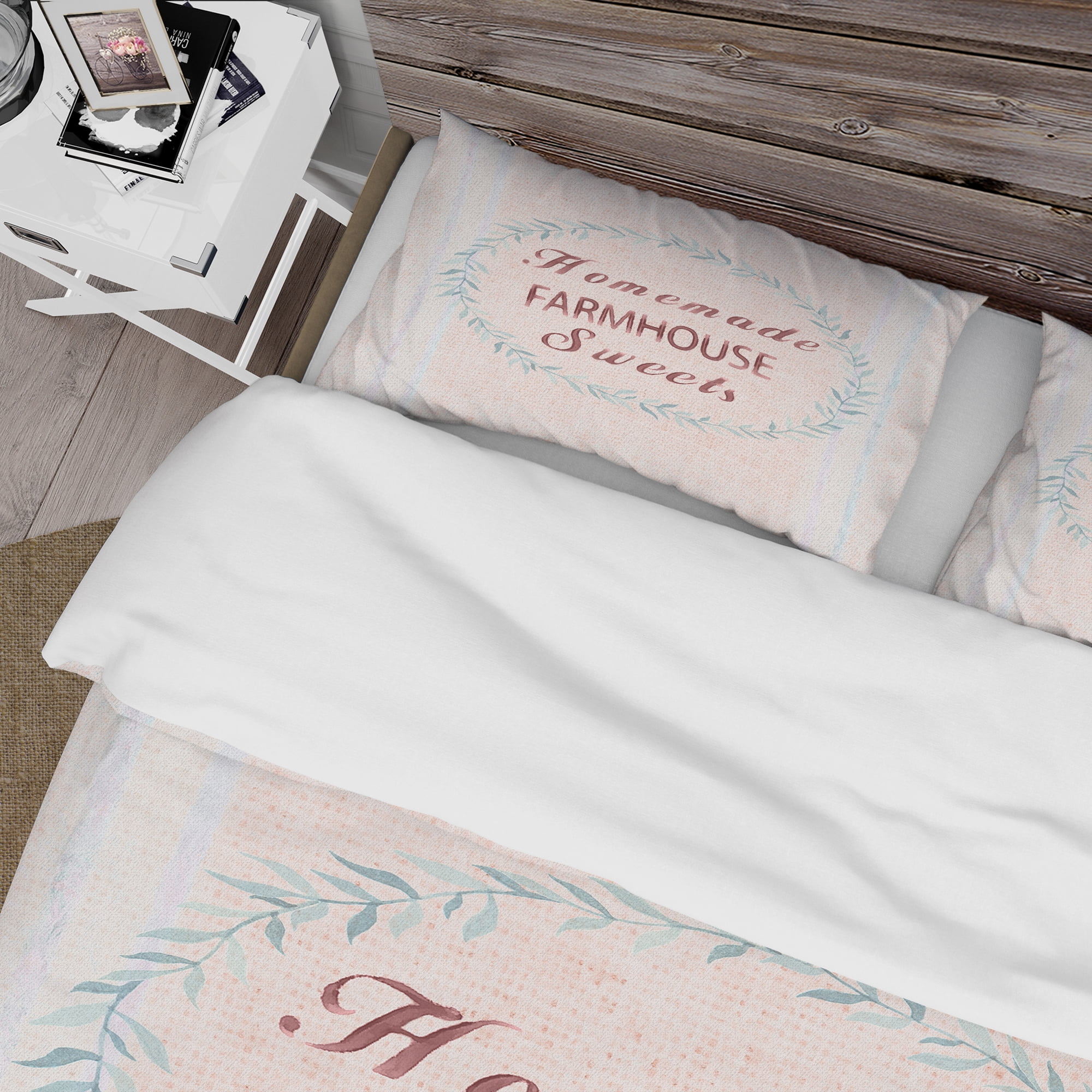 Designart 'Farmhouse Florals XI' Farmhouse Duvet Cover Set