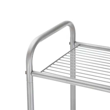 MAINSTAYS OVER-THE-TOILET 3-SHELF STEEL STORAGE UNIT WITH LINERS SATIN NICKEL