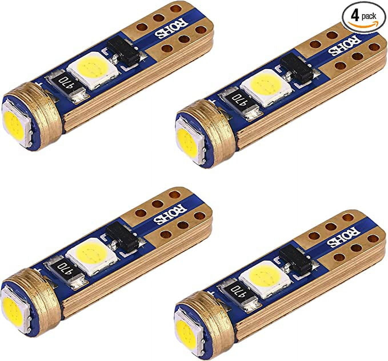 Alla Lighting 4x Super Bright T5 37 74 2721 2723 LED Bulbs