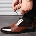 thumbnail image 5 of Brown Men Dress Shoes Chunky Heel Solid Color For Business And Outdoor Wear During Summer Fall, 5 of 7