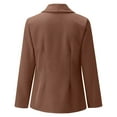 thumbnail image 2 of Vedolay Women's Suit Jackets Women's Solid Color Open Front Plus Size Long Sleeve Office Blazers Jacket,Khaki XL, 2 of 4