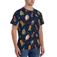 thumbnail image 2 of Qekee Spaceships and Stars Classic Fit T-Shirt Men's Shirt Men's Tight Short Sleeves for Exercise, Running, Mountaineering - Spaceships and Stars, 2 of 9