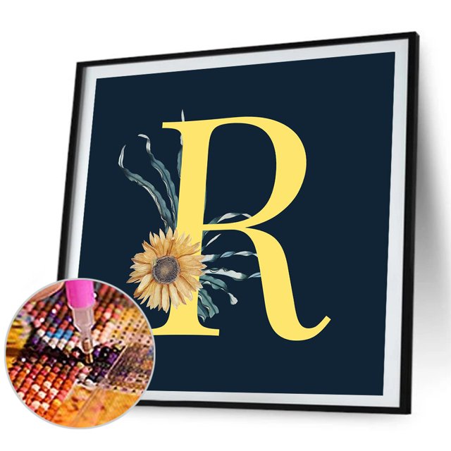 Cuadros Decorativos Kit de pintura de diamantes 5D, arte de mosaico de diamantes cuadrados completos con letras DIY Tmvgtek embutido en tela