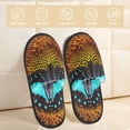thumbnail image 2 of Fotbe Butterfly Alighted On Sunflowers Pattern Women's Fuzzy Slippers Plush Slippers Fluffy Winter House Shoes Indoor and Outdoor-Medium, 2 of 8