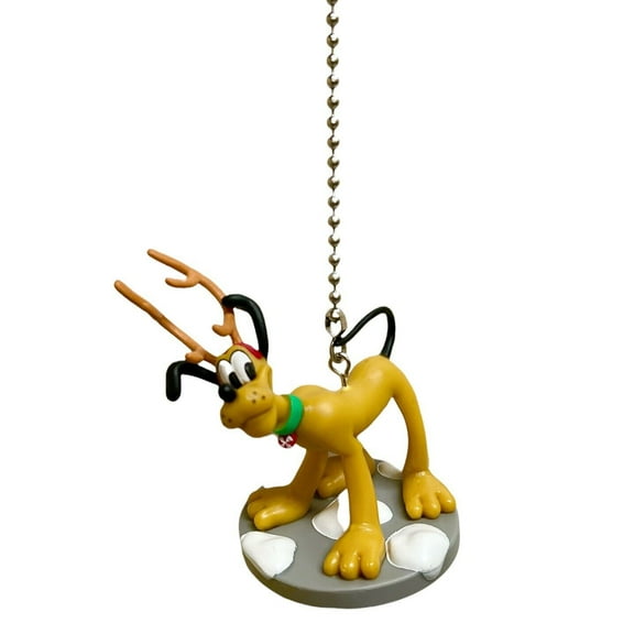 Pluto Dog Reindeer Santa Candy Cane Fan Lamp Pull Holiday Figure Figurine Pvc 4 New