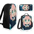 thumbnail image 2 of Anya Forger Spy X 3 Pcs Backpack Set With Lunch Bag And Pencil Case Casual Bookbag Lunch Box Pencil Box, 2 of 8