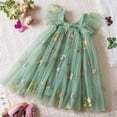 thumbnail image 2 of Robe Tutu pour Bébé Fille Princesse Sans Manches Papillon Tulle Robe d'Été pour Fête d'Anniversaire, 2 of 7