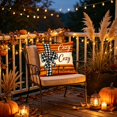 thumbnail image 6 of Thanksgiving Decorations Throw Pillow Covers,17.7x17.7 Inch Autumn Decorative Throw Cushion Case for Sofa Bedroom Living Room | Pumpkin Bow Decor Throw Pillowcase, 6 of 7