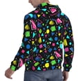 thumbnail image 6 of Fotbe Men's Hoodie with Geometric 1980s Styled Pattern - Kangaroo Pocket Pullover Hooded Sweatshirt, Perfect for Daily Wear, Travel, and Home-XX-Large, 6 of 7