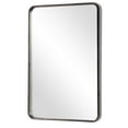 thumbnail image 2 of Benjara BM239338 36 in. Rectangular Metal Wall Mirror with Round Corners, Bronze, 2 of 5