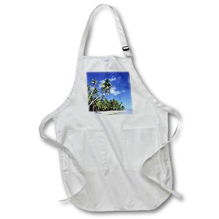 

3dRose Tetiaroa Marlon Brando Island French Polynesia - OC13 DPB0389 - Douglas Peebles Medium Length Apron 22 by 24-inch With Pouch Pockets