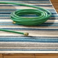 thumbnail image 4 of TOWN & COUNTRY EVERYDAY Rio Multicolor Stripe Indoor Outdoor Area Rug, UV Fade Resistant, High-Low Pile, Blue/Multi, 7'10"x10'2", 4 of 13