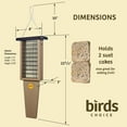 thumbnail image 2 of Birds Choice SNPSB Recycled Double Cake Suet Feeder, 8"L X 3"W X 22-1/2"H, Taupe w/ Brown Roof, 2 of 10