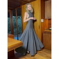thumbnail image 2 of Vestido largo elegante con espalda descubierta para mujer, vestido Sexy sin mangas con cuello Halter, drapeado, vestidos de fiesta de noche, moda de verano, gris, 2024, 2 of 5