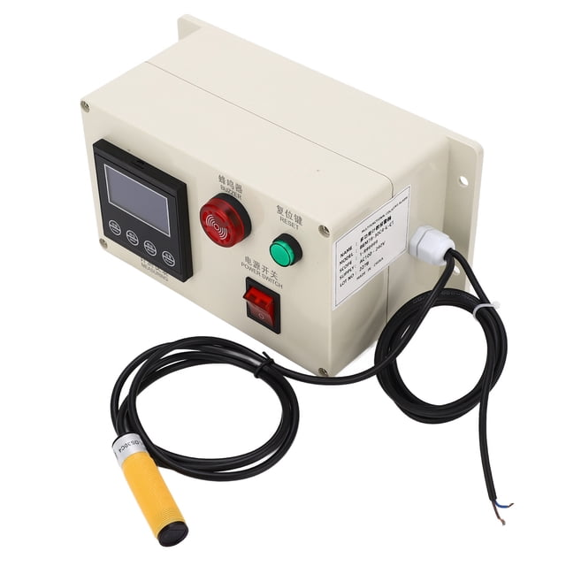 Contador De Longitud Mecánico, Contador De Longitud Digital Alarma Automática AC100-240V Pantalla Roja Para Tela