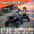 thumbnail image 5 of Joyracer 800W 4WD 24V Kids ATV w/ Remote Control 2 Seater 24 Volt Ride on Toys for Toddlers Power Car Wheels w/ Kneepads, Bluetooth Music, Blue, 5 of 9