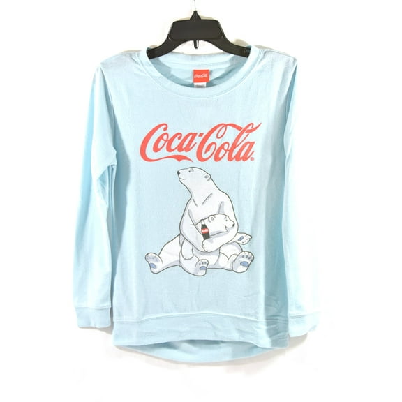 Coca-Cola Brushed Fleece Sweatshirt - Junior, Crystal Blue, Medium, Each