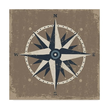 Trademark Fine Art 'Nautical Compass' Canvas Art by Michael Mullan