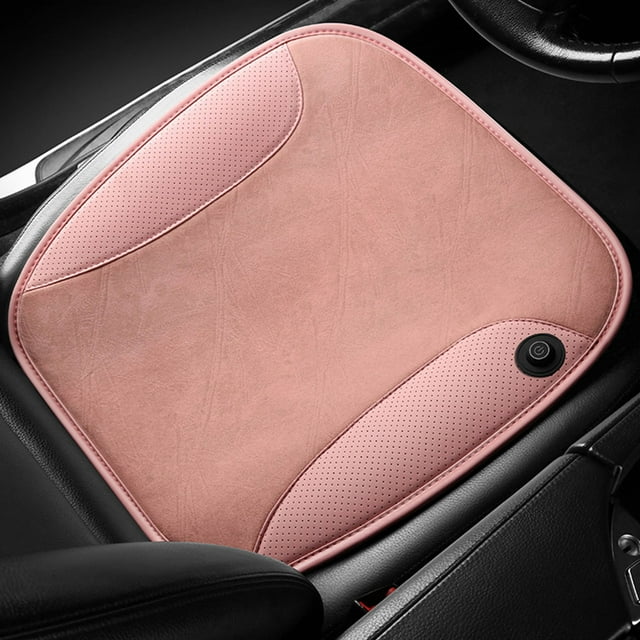 WREESH Heated Car Seat Cushion, 12V Portable Car Heating Pad Back Massager, Heating And Ventilation Function Winter Driving Clearance