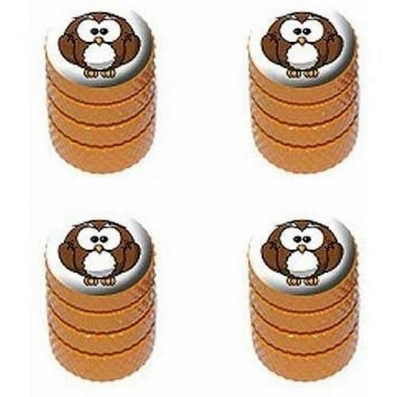 Owl Tire Rim Wheel Aluminum Valve Stem Caps, Multiple Colors