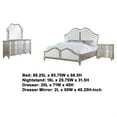 thumbnail image 5 of Nive 4pc King Bedroom Set- Silver- Ivory Channel Tufted Upholstery, 5 of 6