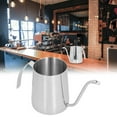 thumbnail image 4 of LNGOOR 350ml Stainless Steel Coffee Pot  Long Spout Gooseneck Kettle  Compact Tea Pot for Home  Office  Camping  Food Grade Material  Easy Control Smooth Pouring, 4 of 9