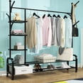thumbnail image 1 of Clothing Garment Rack Heavy Duty Clothes Rack Portable Clothes Wardrobe Compact Extra Large Armoire Storage Rack Metal Clothing Rack, 1 of 10