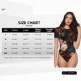 thumbnail image 6 of Haiem Rose Flowers Women's Crew Neck Short Sleeve Bodysuit Tops Stretchy Slim Basic-XX-Large, 6 of 8