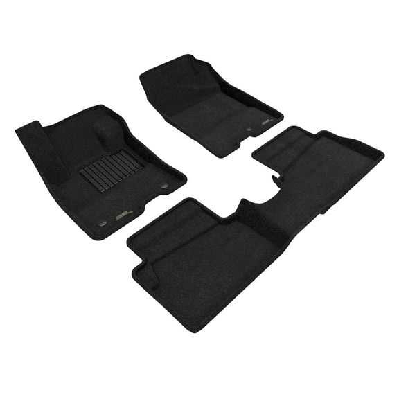 3D MAXpider Custom Fit Elegant Floor Mat (Black) Compatible with Ford Maverick 2022-2023 - Full Set