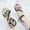 Black, variant on AXXD Beige Sandals for Women Summer Sandals Casual Flower Open-toe Flats