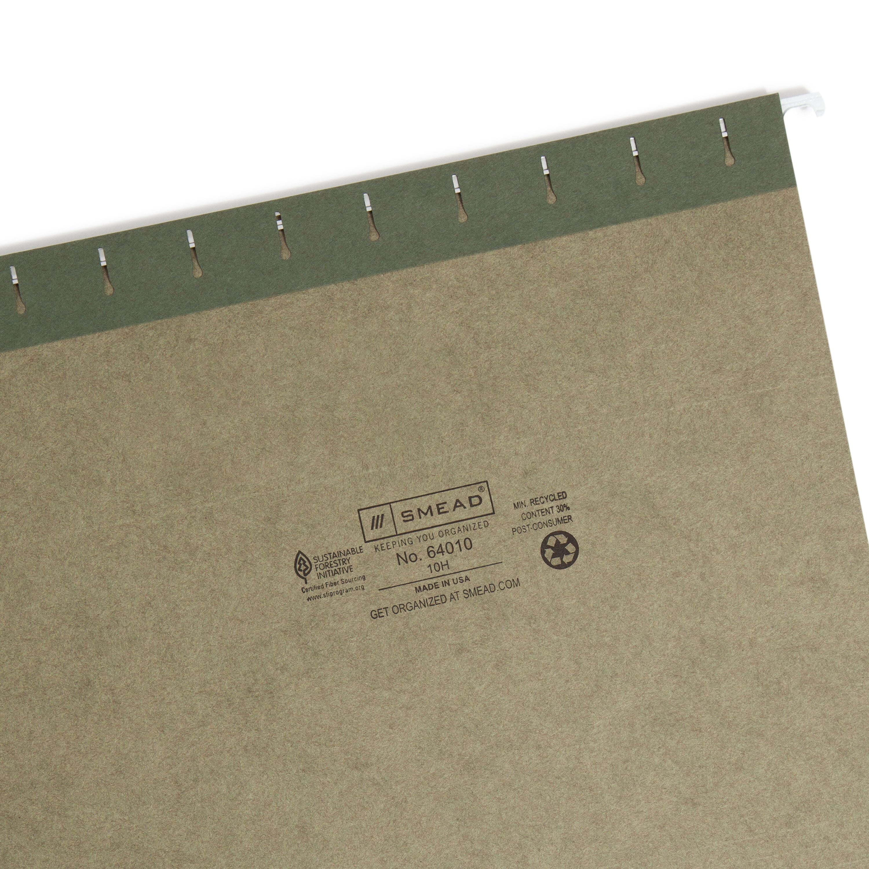 Smead Hanging Folders Standard Green 25/BX Letter (64010)