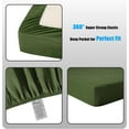 thumbnail image 4 of Chezmoi Collection Solid Loden Green 100% Washed Cotton Bed Sheet Set California King Size, 4-Piece Luxury Soft Breathable 16-Inches Deep Pocket Sheets and Pillowcases Set, 4 of 9