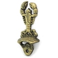 thumbnail image 5 of Red Whitewashed Cast Iron Wall Mounted Lobster Bottle Opener 6 in, 5 of 7