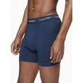 thumbnail image 3 of Calvin Klein Men's 5-Pack Cotton Stretch Wicking Boxer Briefs (Medium, Blues), 3 of 5