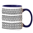 thumbnail image 1 of Taza de café de cerámica con diseño abstracto, 330 ml, diseño geométrico, 1 of 2