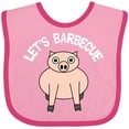 thumbnail image 3 of Inktastic Let's Barbecue White Text Boys or Girls Baby Bib, 3 of 4
