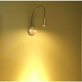 thumbnail image 2 of Luz de lectura LED de cabecera 3W Luz de lectura LED de cisne flexible Luz de pared negra Luz de lectura LED con interruptor Blanco cálido 3000K Moderno, 2 of 5