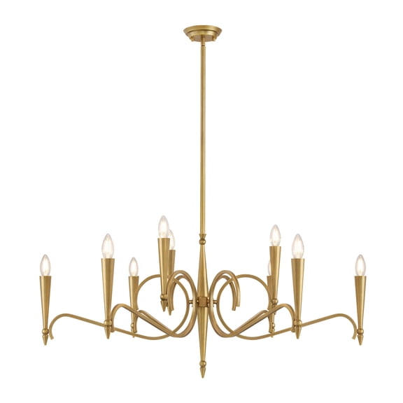 Tremont 9-Light Chandelier in Riviera Brass