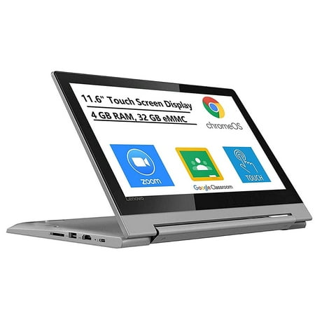 Lenovo Chromebook Flex 3, 2-in-1 11.6" Touch Screen Convertible Laptop, MediaTek MT8173C, 4GB Memory, 32GB eMMC Flash, Chrome OS