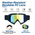 thumbnail image 3 of AHR GOG01 Motorcycle Goggles Riding Motocross Snowmobile Dirt Bike Off Road ATV Lens, 3 of 10
