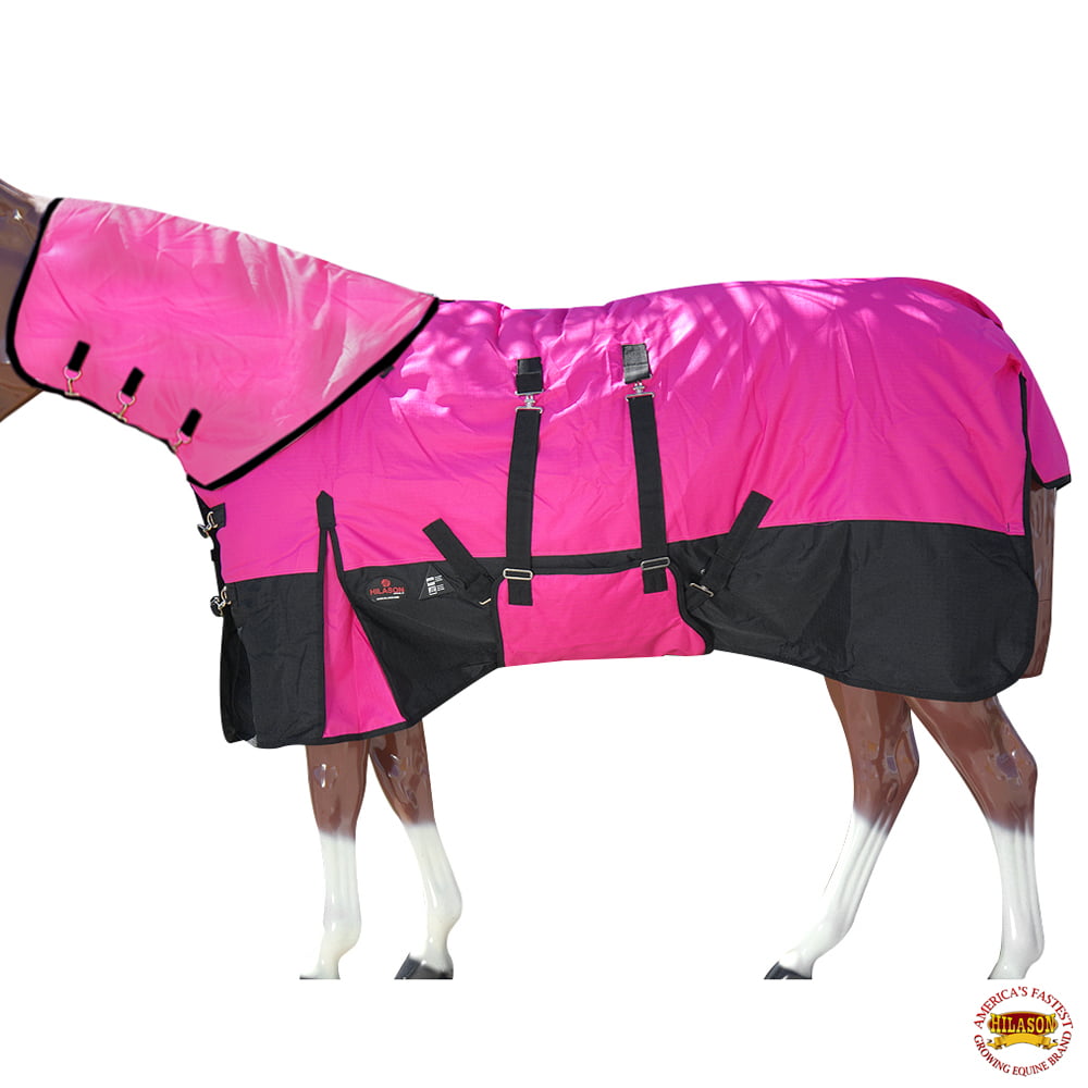 HILASON 1200D Winter Waterproof Horse Blanket Belly Wrap Royal Blue 