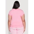 thumbnail image 5 of Womens Plus Size Side Ruched Tee, 5 of 5