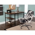 thumbnail image 3 of Pemberly Row Sturdy Rustic Desk with 2 Wood Shelves and Metal Frame in Black, 3 of 11