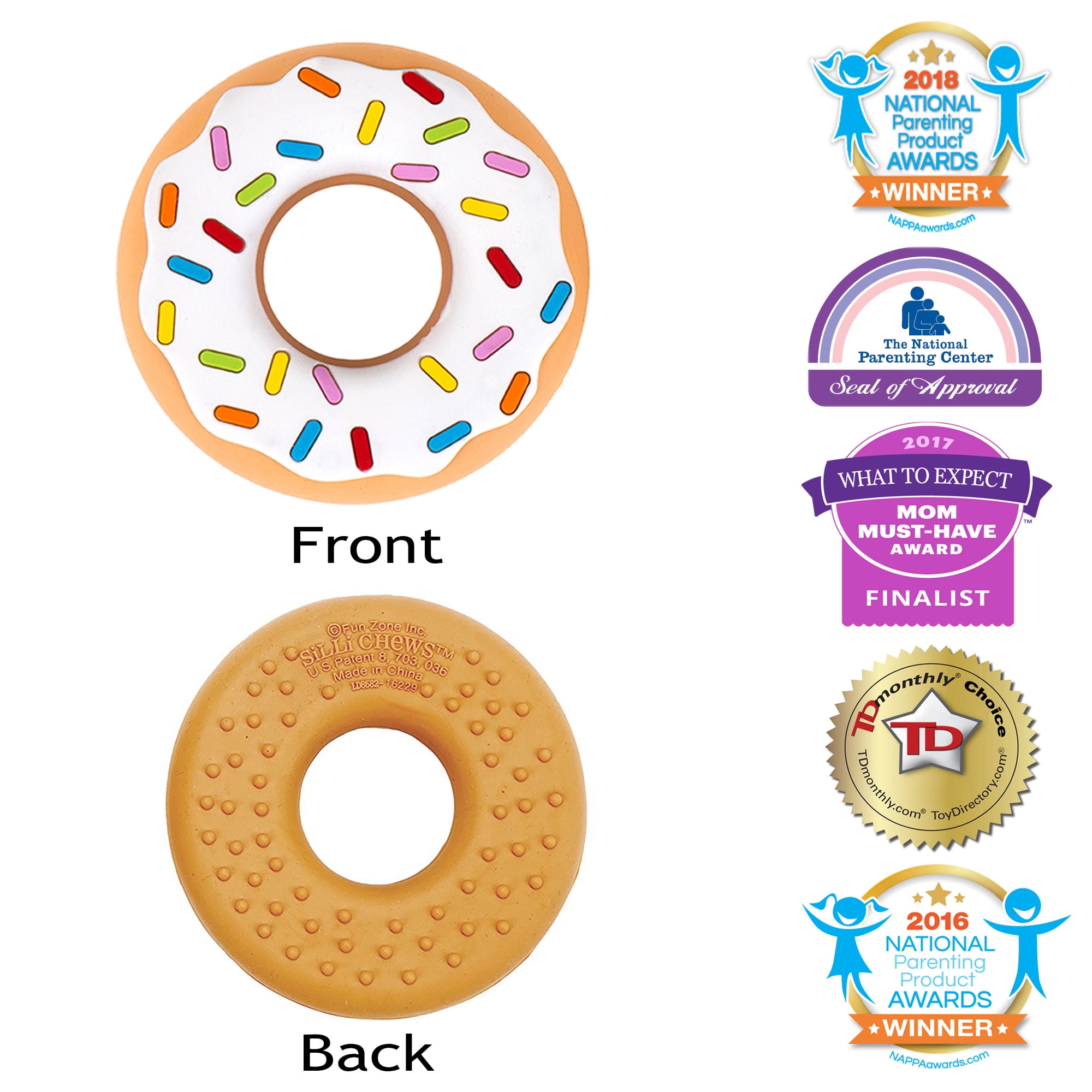 Baby Teether Teething Cookies Donut Silicone Training Toothbrush Chewing Toys 
