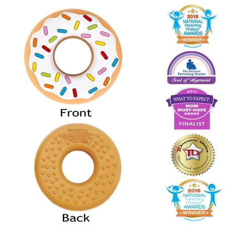Silli Chews Vanilla Donut (Doughnut) Baby Teether Popular Teething Toy Food Grade Silicone Best Teething Toy Favorite Toddler Chew Toy Soother use Cold or Frozen Cute Holiday Gift Stocking (Best Holiday Deviled Eggs)