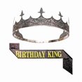 thumbnail image 1 of wonima02 Men's Birthday Crown Headwear Halloween Party Birthday King Belt Hair Accessories Crown, 1 of 1