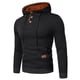 thumbnail image 1 of pstuiky camisas de hombre de manga larga, Blusa de manga larga con capucha y cordón de color liso para hombre camisetas de hombre m, 1 of 9