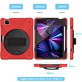 thumbnail image 2 of KIQ iPad Pro 11 Air 4 10.9 Case, Heavy Duty Shield Case Shoulder Strap for Apple iPad Pro 11-inch iPad Air 4 10.9 [Shield Red], 2 of 7