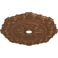 thumbnail image 3 of 33 1/4"OD x 3 5/8"ID x 1"P Scroll Medallion (Fits Canopies up to 3 5/8"), Hand-Painted Polished Copper, 3 of 6