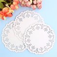 thumbnail image 3 of CPDD 3.5inch Round White Lace Paper Doilies for Wedding Tableware Decoration, 100-Pack White -, 3 of 6